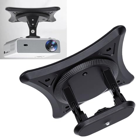 ASHATA Universal Projector Ceiling Mount 1/4 Inch Thread 360 Degree Rotation Bracket with 2kg Capacity for Short Throw Projectors Camera