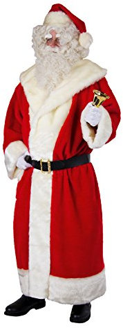 Festartikel Müller Weihnachtsmann-Plüschmantel Amazon, rot
