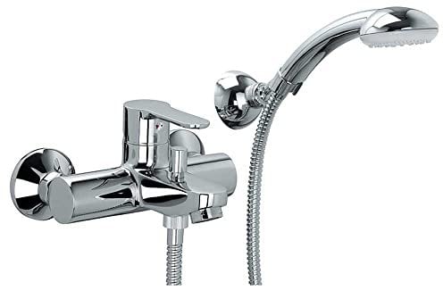 Paffoni serie Blu mod. BLU023CR miscelatore esterno vasca con deviatore, riempimento vasca, doccetta e flessibile