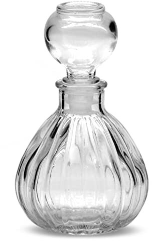 Bouteille à liqueur en verre strié - 12,5 cm