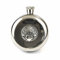 GM Belts 5oz Pocket Hip Flask With Polished Finish Irish Claddagh Detail With Tot Cups
