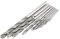 10Pcs 0.8-4.0mm Juego de Brocas Helicoidales Juego de Brocas con Punta de Diamante de Alta Precisión con Vástago Redondo Juego de Brocas de Broca para Herramientas de Madera Vidrio y Piedra