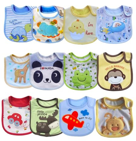 SLOSH 12 Bébé Bavoirs Imperméable Coton Bavoirs Bandana Bavette