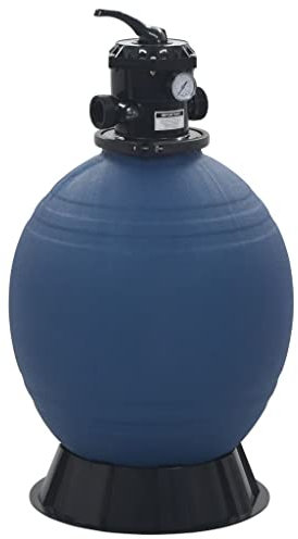 LXYZWRW Filtre à sable pour piscine et spa avec valve 6 positions Bleu 560 mm