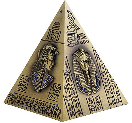 Deerbird® Salvadanai - Creativo Bronzo Egiziano Piramide Statuetta in Metallo Salvadanaio Decorazione Artigianato per Casa Arredamento Regalo di Compleanno