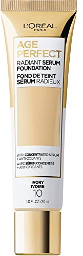 L'Oreal Paris Age Perfect Radiant Serum Foundation with SPF 50, Ivory, 1 fl. oz.