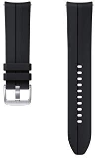 Samsung Ridge Sport Armband ET-SFR84, Uhrenarmband für Galaxy Watch3 mit 22 mm Stegbreite, Sportarmband aus Fluorelastomer in Schwarz
