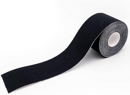 axion Kinesiologie Tape 1 Rolle 500x5cm | Wasserfeste • hautfreundliche • elastische • selbstklebende Fitness Bandage | Physio-tape optimal für Sport & Alltag - axion (Schwarz)
