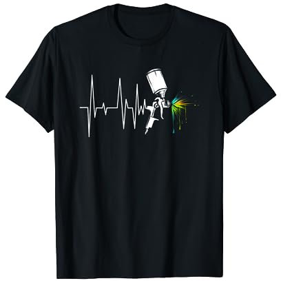 Lackierer & Autolackierer Herzschlag Heart Rate Geschenk T-Shirt