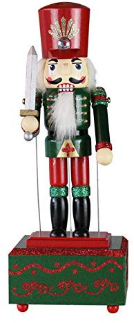 Greatideal Boîte À Musique Casse-Noël, Boîte À Musique en Bois Casse-Noisette Musical Soldat Batteur Boîte À Musique Casse-Noisette Soldat Chiffres Batteur Boîte À usique