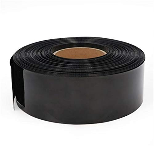 MDD 18650 Lithium Battery Heat Shrink Tube 85mm ~ 350mm, Li-ion Wrap Cover Skin PVC Shrinkable Tubing Film Sleeves Insulation Sheath (Color : Black, Size : 150mm Width)