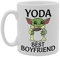 MG4655 YODA Best Boyfriend Mug en céramique avec inscription en anglais « Tea Coffee »