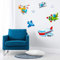 alles-meine.de GmbH Wandtattoo/Sticker freie Motivwahl Kinder & Erwachsene - 7 TLG. Set - Flugzeug - Helikopter & Hubschrauber - selbstklebend + wiederverwendbar - Wandstic..