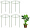 KATELUO 4 Pièces Tuteurs pour Plantes,Tuteurs pour Plantes Rond,Anneau de Support de Plante,Tuteur Vert,Tuteur Tomates,pour Support de Fleurs,D'arbustes et de Légumes（Diamètre 19 cm Hauteur 28 cm）
