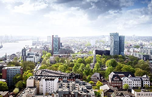 LHJOYSP Geschenk Puzzle 1000 Teile Das Dach des Stadthimmels in Deutschland kommt von St. Pauli und dem Hafen 75x50cm