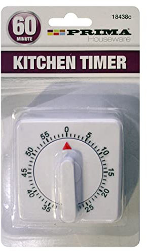 60 Minutes Kitchen Timer - Clock Alarm Alert, Food Preparation, Cooking Baking Classic Timing | Vintage Chef, Kitchenware Durable | Multi Use