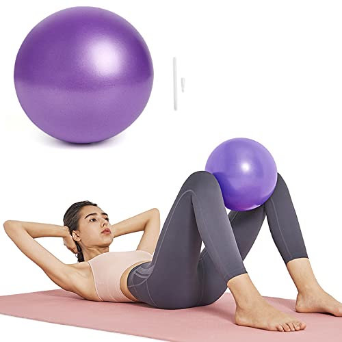 KYYLZ Gymnastikball Kleiner Pilates 17-25cm Soft Yoga Kleine Übung Mit Aufblasbarem Strohhalm, Anti-Burst-Übungsball für Yoga, Pilates, Balance, Physiotherapie, Stretching