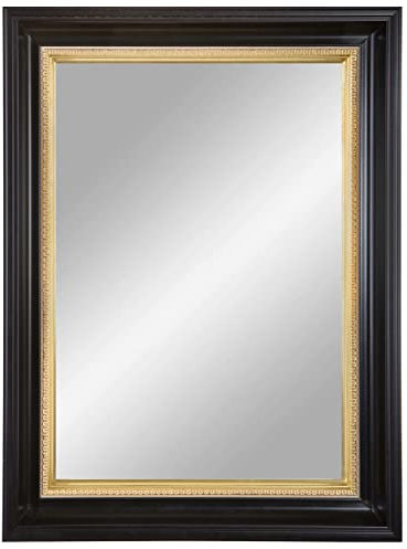 Online-GalleryKing Wandspiegel nach Maß 100 x 60 cm Schwarz Gold Barock Shabby Vintage für | Flur | Badezimmer | Wohnzimmer | Schlafzimmer | Spiegel Rahmen OGK-EH07