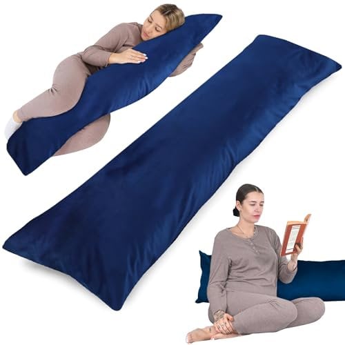 Seitenschläferkissen Schwangerschaftskissen Stillkissen 40 x 145 cm mit bezug Lagerungskissen, Kissen für Frauen und Seitenschläfer, Baby Pregnancy Pillow XXL velvet 40x145