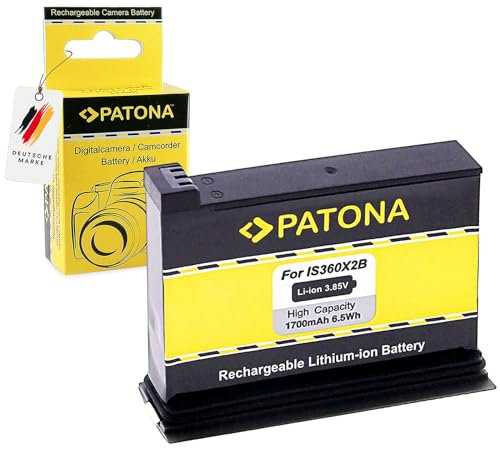 PATONA Akku Ersatz für Insta IS360X2B Batterie Kompatibel mit Insta360 One X2 Action Cam