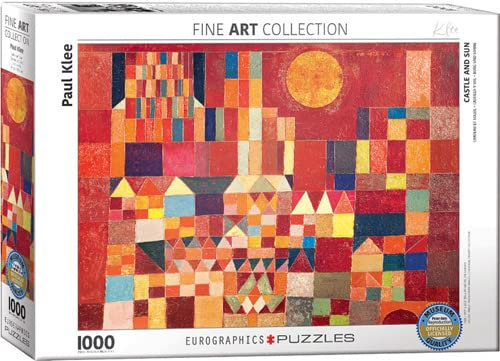 empireposter Paul Klee - Burg und Sonne - 1000 Teile Puzzle Format 68x48 cm + Puzzle Alu Rahmen für 1000er