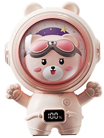 Lihuzmd 3-In-1 Emergency Backup Battery Handwarmer 2-Speed Adjustable Cartoon Electric Hand Heaters Rechargeable Winter Gifts for Family,Pink