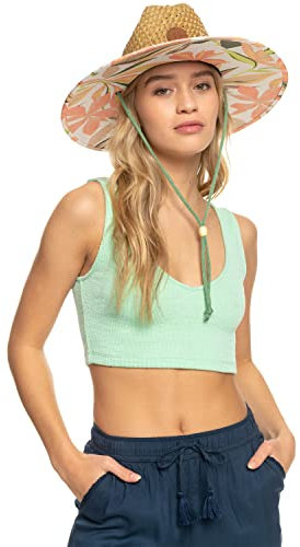 Roxy Pina to My Colada Printed - Sun Hat for Women - Sonnenhut - Frauen - M/L - Weiss.