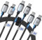 GiGimundo Câble USB C PD100W [Lot de 3, 1M+2M+3M], câble de charge en nylon tressé 20V/5A pour Samsung Galaxy S23 S22 S21 A13 A23 A33 A53 MacBook Air M2 iPad Pro 12.9 iPad Air 5/Mini 6, Pixel 7 Pro