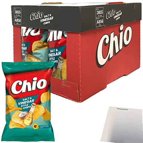 Chio Chips Salt & Vinegar Chips 10er Pack (10x150g Packung) + usy Block