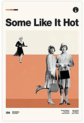 Moderne Vintage-Filmposter mit Aufschrift Are Some Like It Hot, Leinwand-Poster, Wandkunst, Dekoration, Bild für Wohnzimmer, Schlafzimmer, Dekoration, ohne Rahmen, 20 x 30 cm
