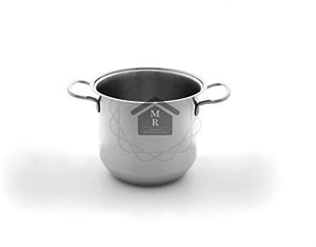 PENTOLA ALTA ACCIAIO INOX 18/10 ALTO SPESSORE NUOVA INOXTHERM OFFICINE PRANDELLI (Ø cm. 24xH20,0 litri 9,0)