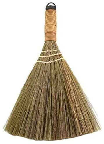 Frdun Escoba de estilo japonés con mango corto, cerdas suaves, cepillo de piso de madera, barrido limpio, para armarios de escritorio, mostradores, suelos, alfombras