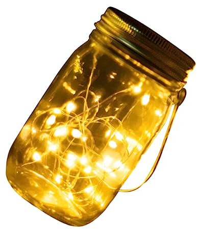 DOITOOL 1stk Einmachglas Licht Led-wandleuchte Fairy Star Glühwürmchen Glaslicht Shabby Chic Wandleuchte Weihnachtliche Dekorative Beleuchtung Led- Weckgläser Anzünden Flasche