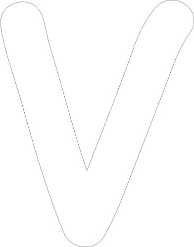 Kleckerliese Buchstaben Aufkleber 20 cm Einzel – seidenmatte Alphabet Sticker A–Z für Kinderzimmer, Wand, Tür, Möbel & Auto – selbstklebend & konturgeschnitten – V – Farbe Weiß