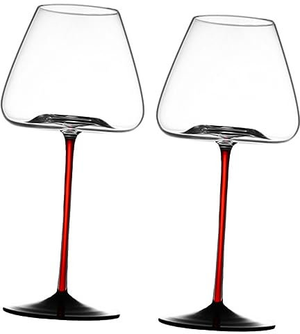 ifundom 2stücke Weinkelch Für Rotwein Getränkekelche Aus Glas Partytrinkgeschirr Für Cocktails Und Kalte Getränke Einfach Zu Reinigen Und Langlebig