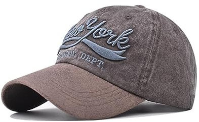 XibeiTrade Jahrgang New York NY Baseball Kappe Männer Frauen Baumwolle Sport Draussen Hut (Kaffee)