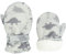 FORUHOO Kinder Handschuhe Wasserdicht mit Fleece Fäustlinge für Unisex Baby Winter(Kurz: Dinosaurier Eisengrau,3)