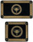 Badezimmerteppich Badematte Duschmatte Badvorleger Duschvorleger Set 2 teilig griechisches Amphore Mäander Muster in schwarz gold - rutschfest waschbar flauschig - 2er SET, Design2: Amphore