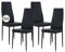 anrekl Juego de 4 sillas de comedor con reposabrazos, patas de metal, sillas de cocina modernas, cómodas sillas tapizadas, asiento para comedor, salón, cocina, color negro