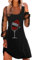 Weihnachtskleid Damen Weihnachten Rot Weinglas Druck Minikleid Sexy Mesh Partykleid Lose Rundhals Langarm Kleider Christmas Festkleid Langarm Partykleid Pailletten Glitzer Abschlussballkleid