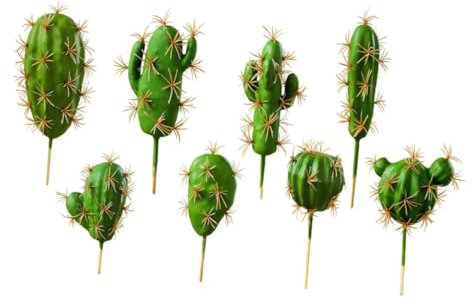 Cabilock 8 Stück Künstlicher Kaktus Künstliche Luftbefeuchter Für Schlafzimmer Künstliche Kakteen Mini-Pflanzen Töpfe Für Draußen Kunstpflanzen Künstliche Sukkulenten Dekorative