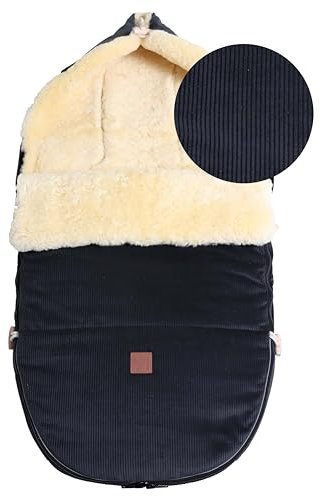 Kaiser 6510124 FILIUS CORD Lammfell Fußsack Fb. dark grey