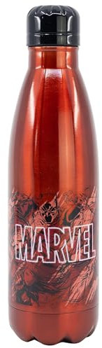 Stor Marvel 01422 Trinkflasche, Schwarz, 1 Stück (1er Pack)