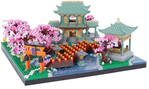 LULUFUN Architecture Building Blocks,Cherry Blossom Pavilion Building Toy, Mini Building Blocks Kits,Toy Gifts for Children and Adults 3501pcs
