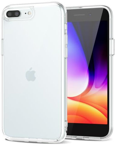LoeoeL for iPhone 8 Plus/ 7 Plus Case Clear, Transparent Hybrid Phone Case [Hard Plastic & Soft Silicone Bumper] Acrylic Non Yellowing Thin Slim Protective Cover for Women, Crystal Clear