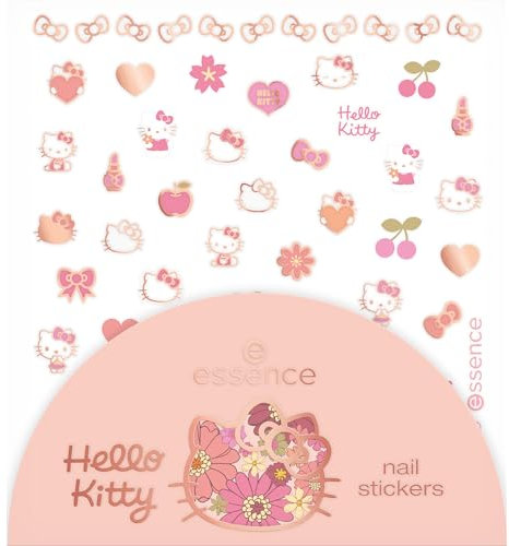 essence Hello Kitty nail stickers, Nr. 01, Mehrfarbig, metallisch, Nanopartikel frei, 6er Pack (6x63pcs)