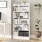 Hzuaneri Bücherschrank, Bücherregal, mit 6 Fächern, Aufbewahrungsregal, Standregal, für Wohnzimmer, Büro, Schlafzimmer, 24 x 80 x 170 cm, Weiß BC22803X
