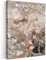 MuchoWow© Bild auf Leinwand 30x40 cm Schlafzimmer Bilder Badezimmer Wand Deko Wohnzimmer Modern Wanddeko Bilderwand Geschenk Mandelblüte - Kunst - Van Gogh - Beige - Abstrakt