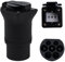 MotorMinds Adaptador de carga EV, portátil de 220 V tipo 2 macho a enchufe Schuko, adaptador de carga EV para cargador EV, conector EV
