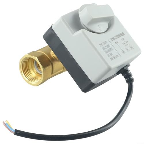 Messing Elektrisches Kugelhahn, 2-Wege-Elektroventil mit AC220V elektrischem Stellantrieb, für Abschaltsteuerung (DN25)